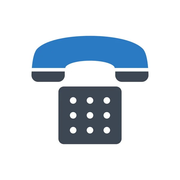 Telefon Vektor Glyphen Farbsymbol — Stockvektor