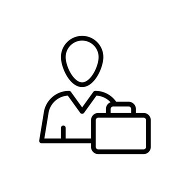 çalışan vektör ince çizgi simgesi