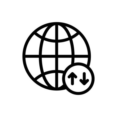 tarayıcı vektörü ince çizgi simgesi