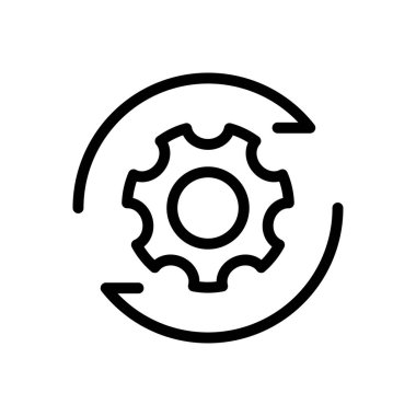 yönetim vektörü ince çizgi simgesi