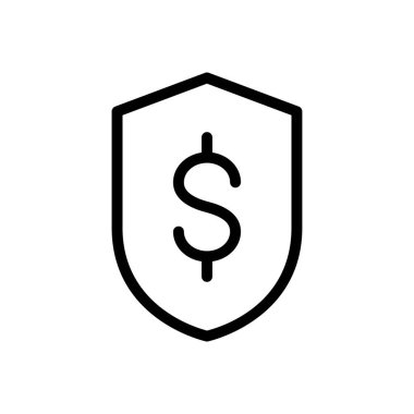 Güvenlik vektörü ince çizgi simgesi