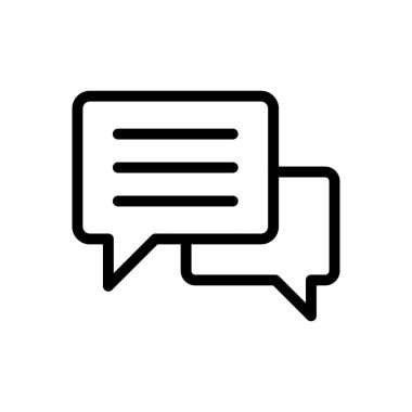 sohbet vektörü ince çizgi simgesi