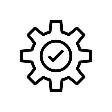 dişli vektör ince çizgi simgesi