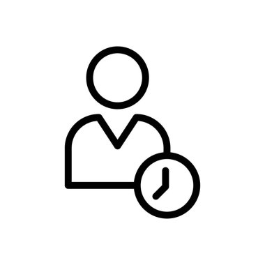 çalışan vektör ince çizgi simgesi