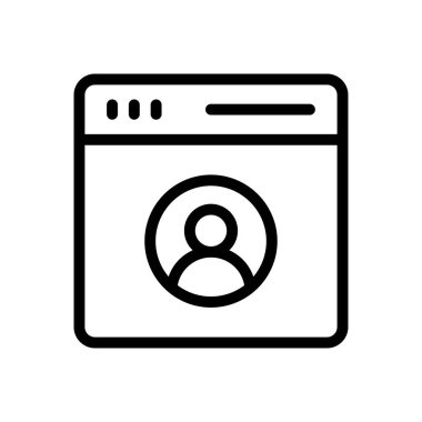 Hesap vektörü ince çizgi simgesi