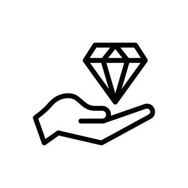 değer vektörü ince çizgi simgesi