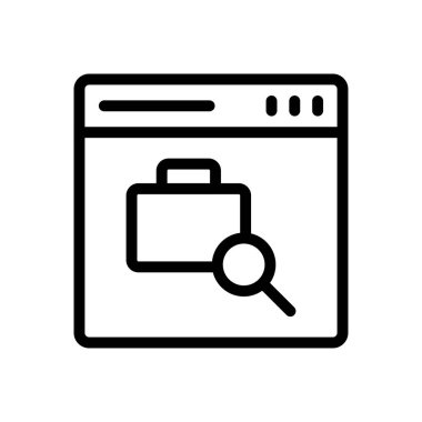 Portföy vektör ince çizgi simgesi