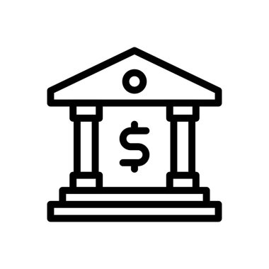 Dolar vektör ince çizgi simgesi