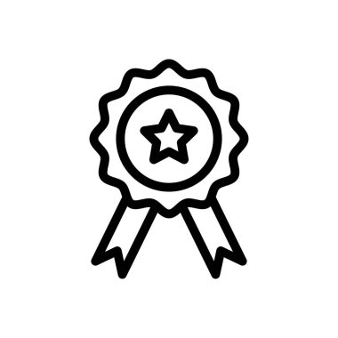 rozet vektörü ince çizgi simgesi