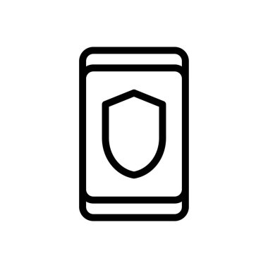 Güvenlik vektörü ince çizgi simgesi