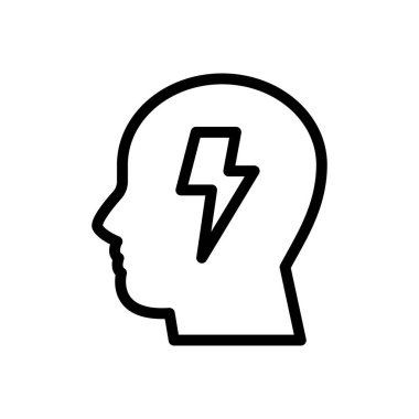 güç vektörü ince çizgi simgesi