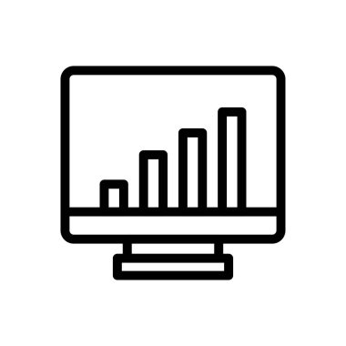 grafik vektörü ince çizgi simgesi