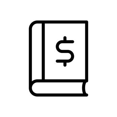 Dolar vektör ince çizgi simgesi