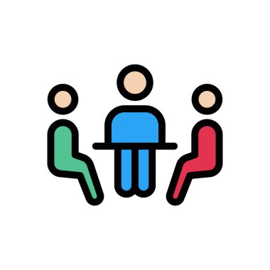 konferans vektörü düz renk simgesi