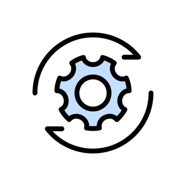 yönetim vektörü düz renk simgesi