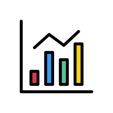 grafik vektörü düz renk simgesi