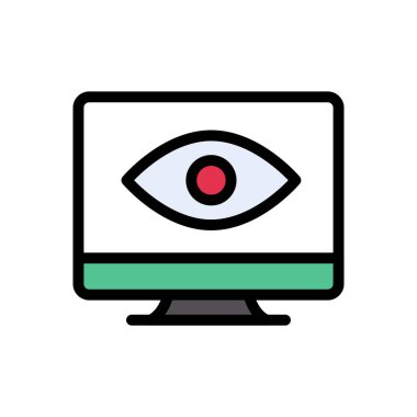 görünür vektör düz renk simgesi