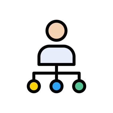 ağ vektörü düz renk simgesi