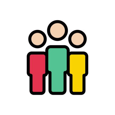 takım vektörü düz renk simgesi