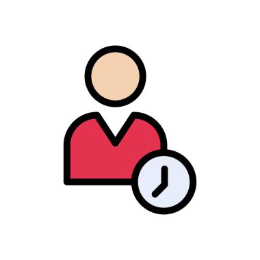 çalışan vektör düz renk simgesi