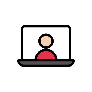 kullanıcı vektörü düz renk simgesi