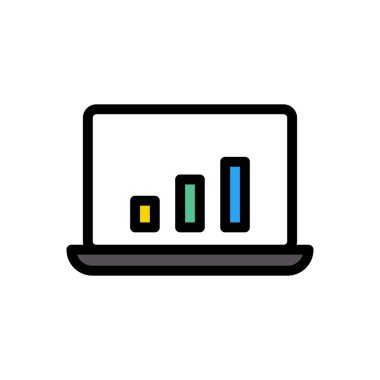 grafik vektörü düz renk simgesi