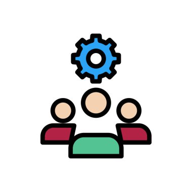 takım vektörü düz renk simgesi