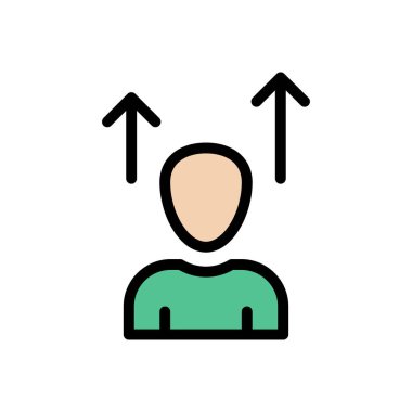 profil vektörü düz renk simgesi