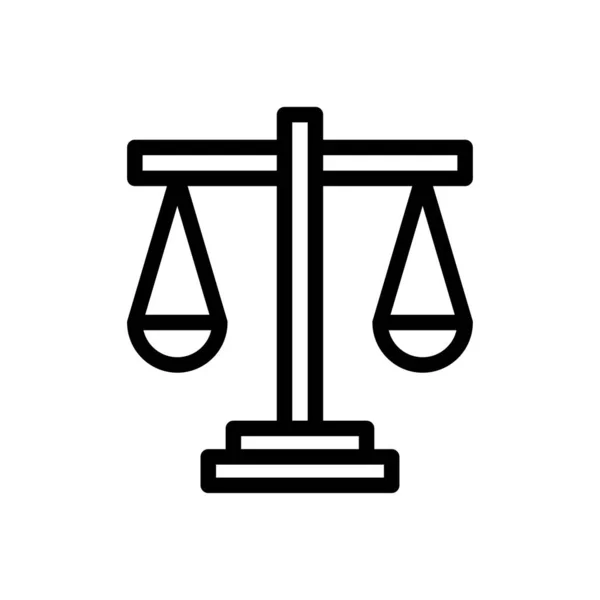 Law Vector Thin Line Icon — Stock Vector