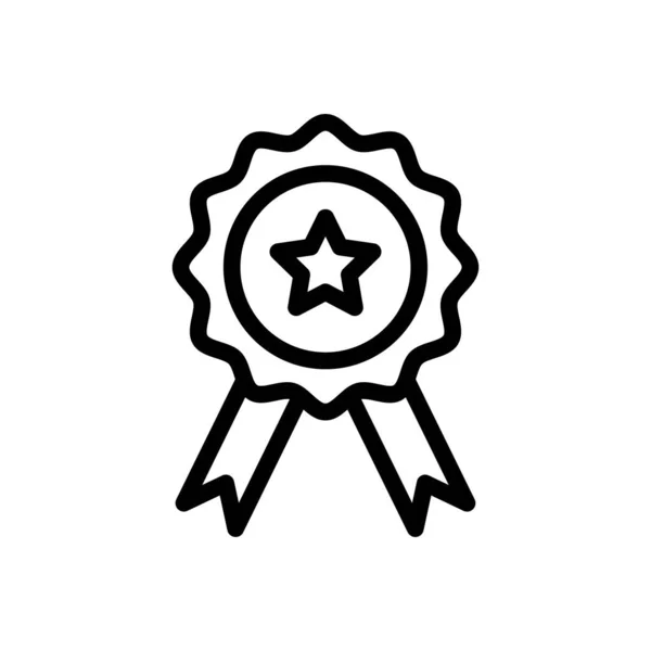 Badge Vector Thin Line Icon — Stock Vector