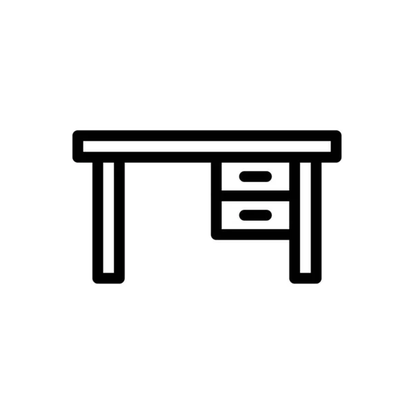 Table Vecteur Ligne Mince Icône — Image vectorielle