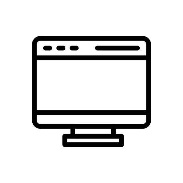 Online Vector Thin Line Icon — Stock Vector