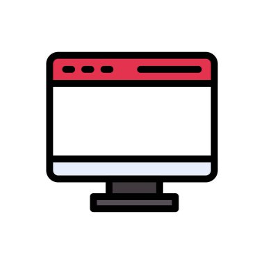 çevrimiçi vektör düz renk simgesi