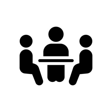 Konferans vektörü düz simgesi