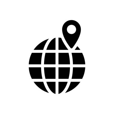 harita vektör düz simgesi