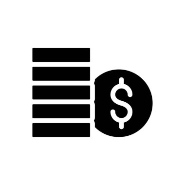 Bozuk paralar vektör düz simgesi