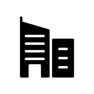 ofis vektörü glyph düz simgesi