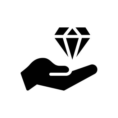 değer vektörü glyph düz simgesi