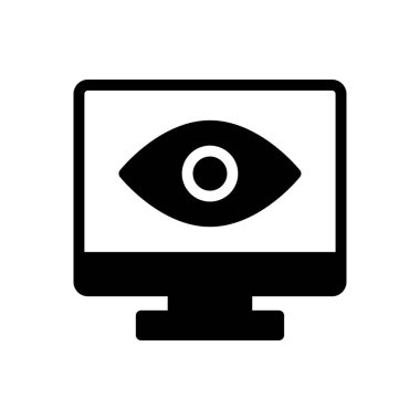 göz vektörü simgesi düz simge