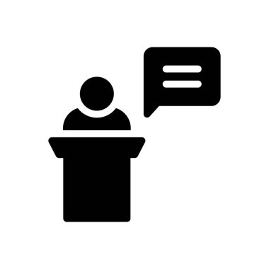 konuşma vektörü düz simgesi