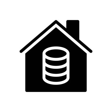 veritabanı vektör düz simgesi