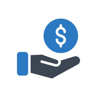 Dolar vektör renk simgesi