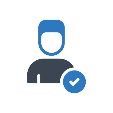 Doğrulanmış vektör renk simgesi