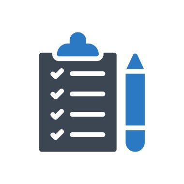 Görev listesi vektör renk simgesi