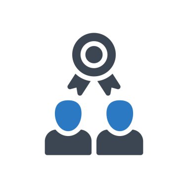 Başarı vektörü renk simgesi