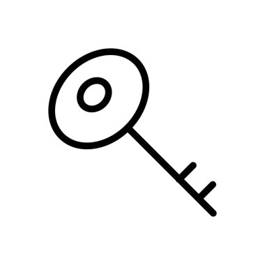 vektör ince çizgi simgesini kilitle