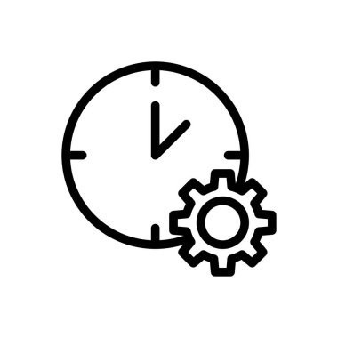 yönetim vektörü ince çizgi simgesi