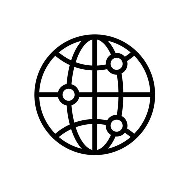 bağlantı vektörü ince çizgi simgesi