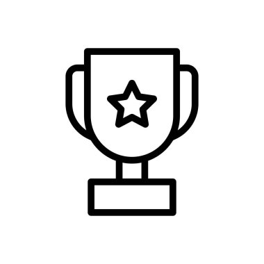 Kazanan vektör ince çizgi simgesi