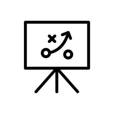 planlama vektörü ince çizgi simgesi